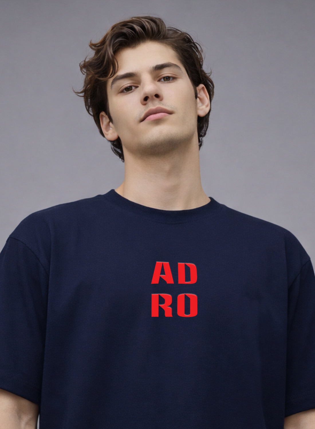 Men Oversize Fit Back Printed T-Shirt
