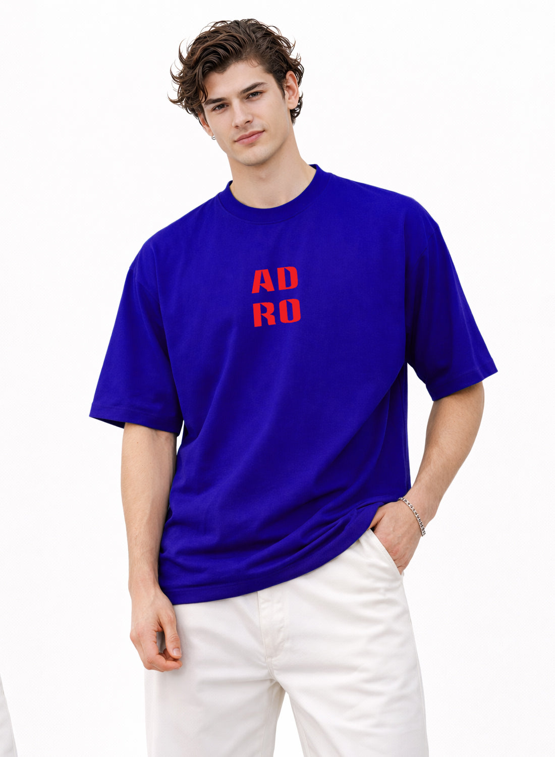 Men Oversize Fit Back Printed T-Shirt