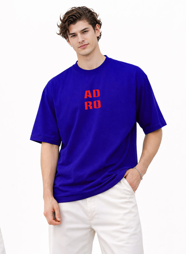 Men Oversize Fit Back Printed T-Shirt