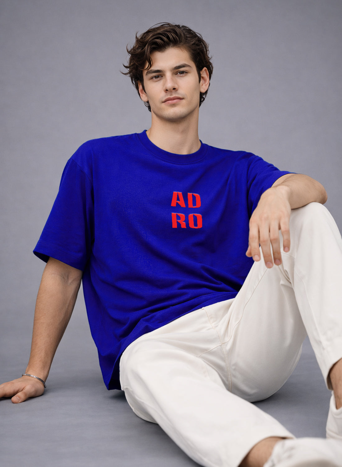 Men Oversize Fit Back Printed T-Shirt