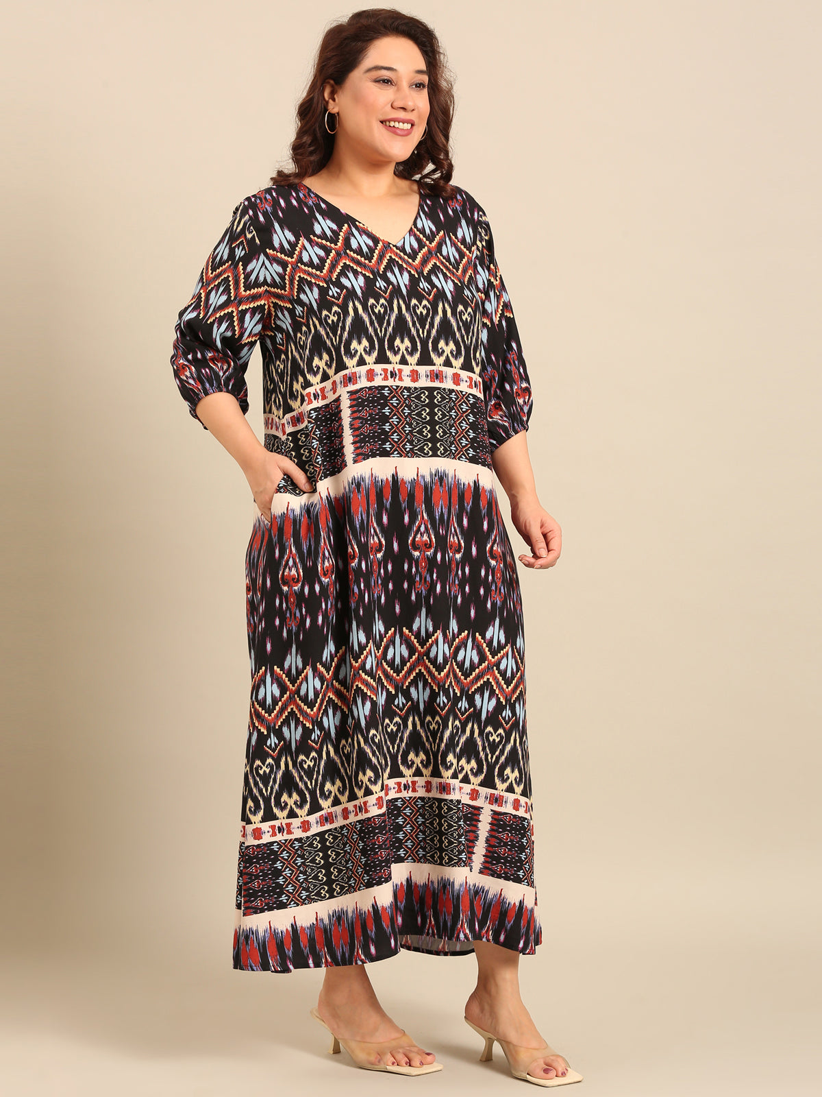 Women Bohemian Print Maxi Dress