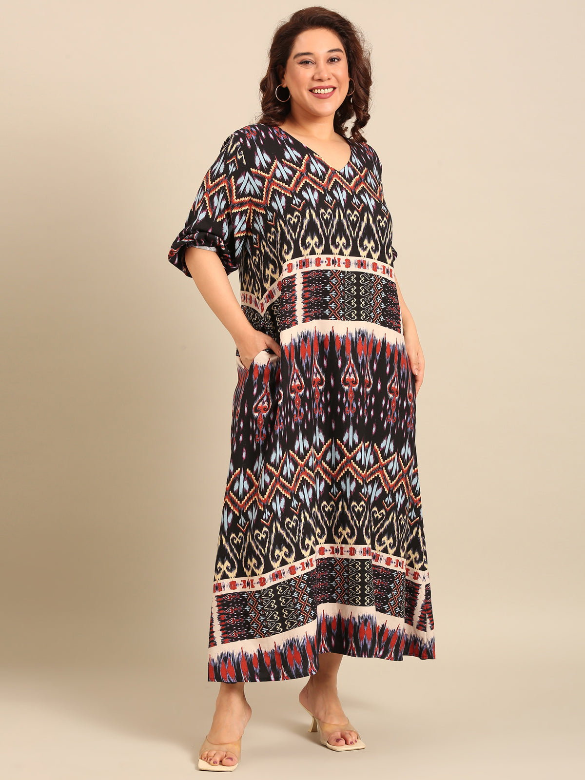 Women Bohemian Print Maxi Dress
