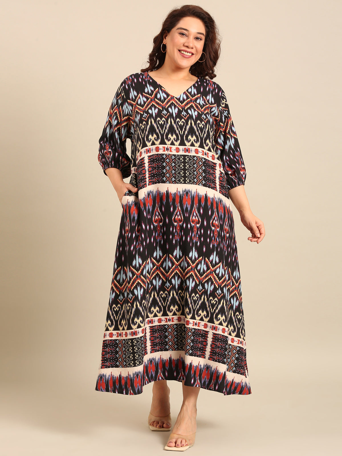 Women Bohemian Print Maxi Dress