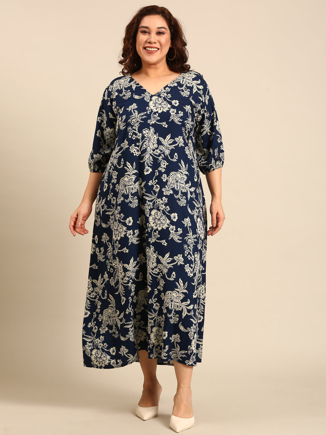 Women Printed Viscose Maxi Dress