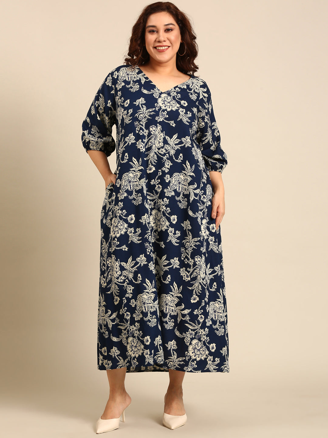 Women Printed Viscose Maxi Dress