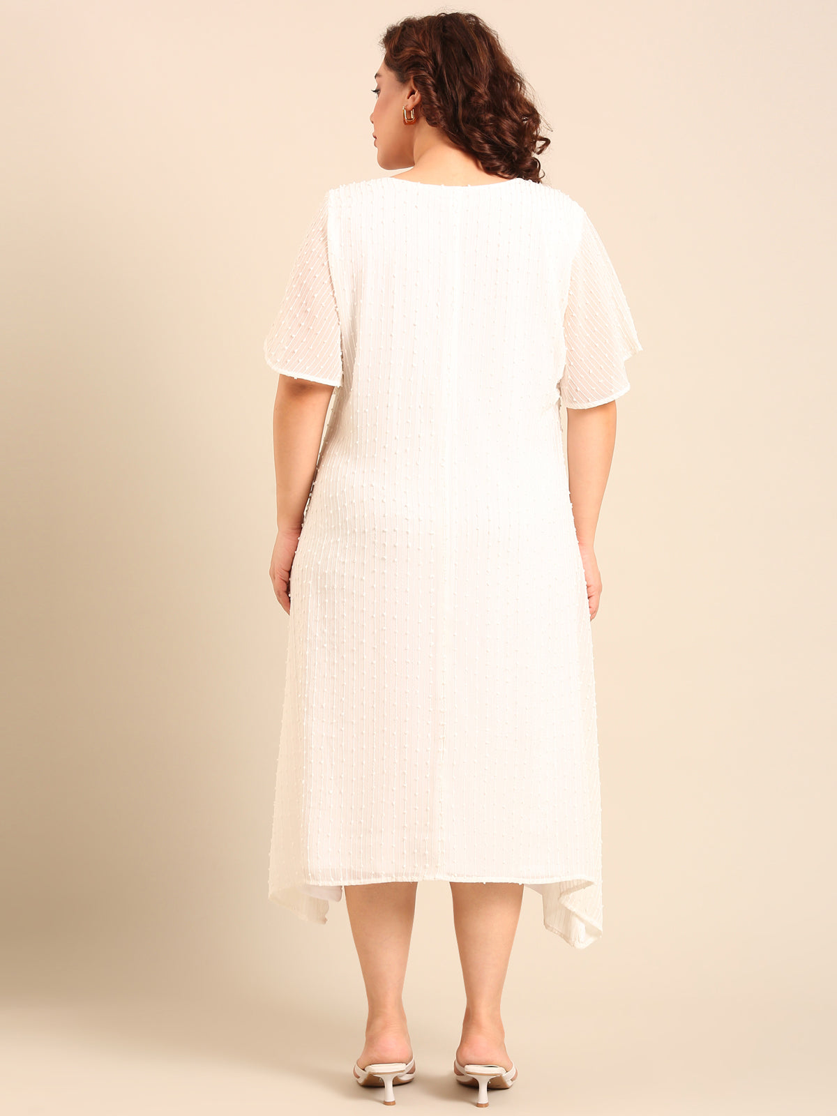 Women White A-Line Dress