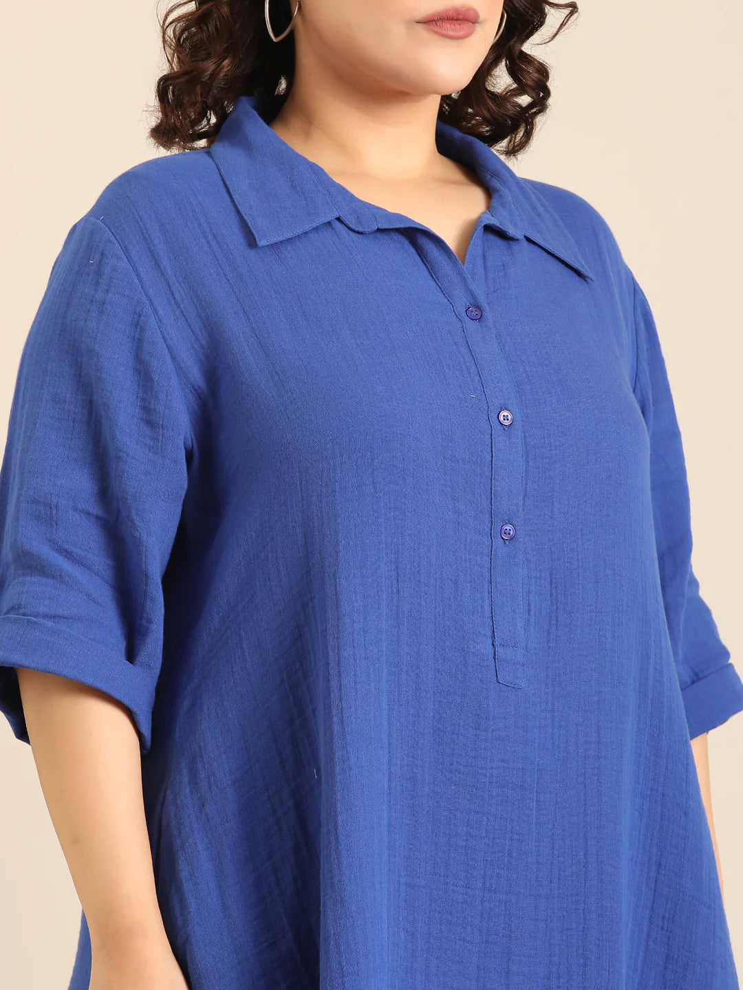 Women Blue Cobalt A-Line Dress