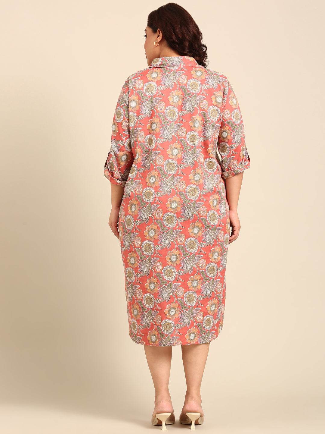 Women Indo Western Printed Shirt Dress
