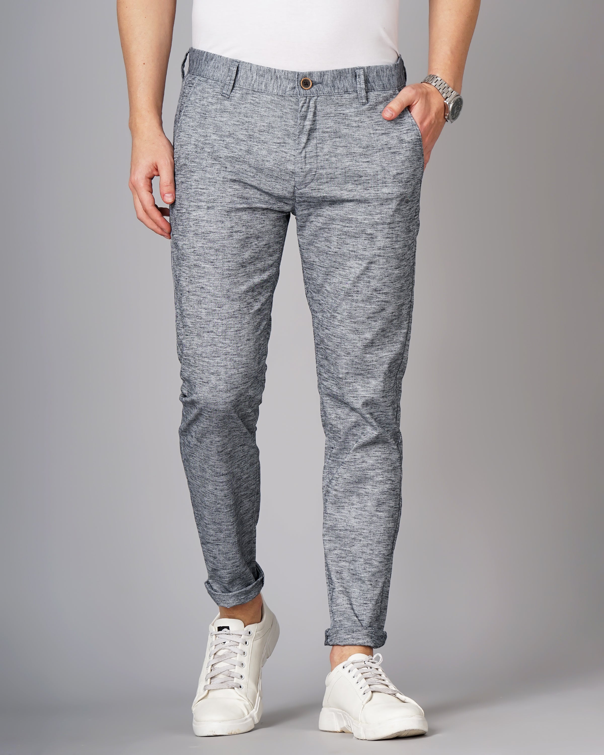 Men Blue Trousers