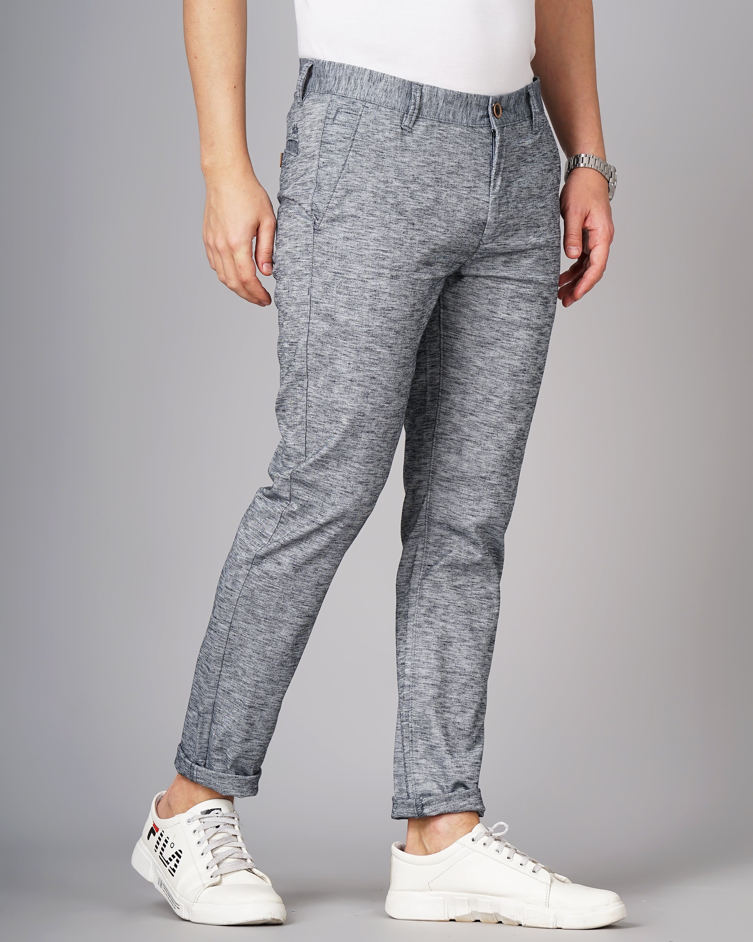 Men Blue Trousers