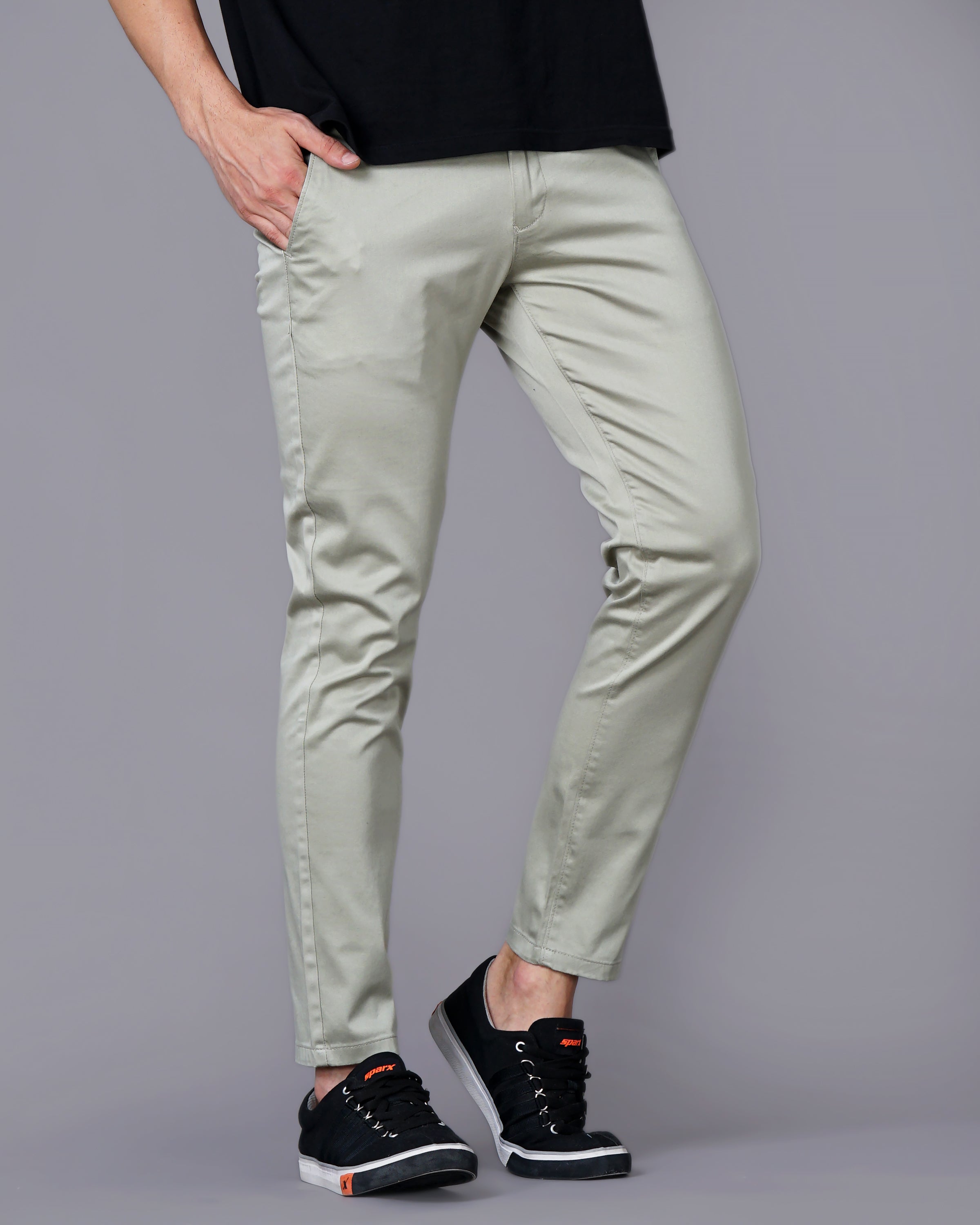 Men Olive Trousers