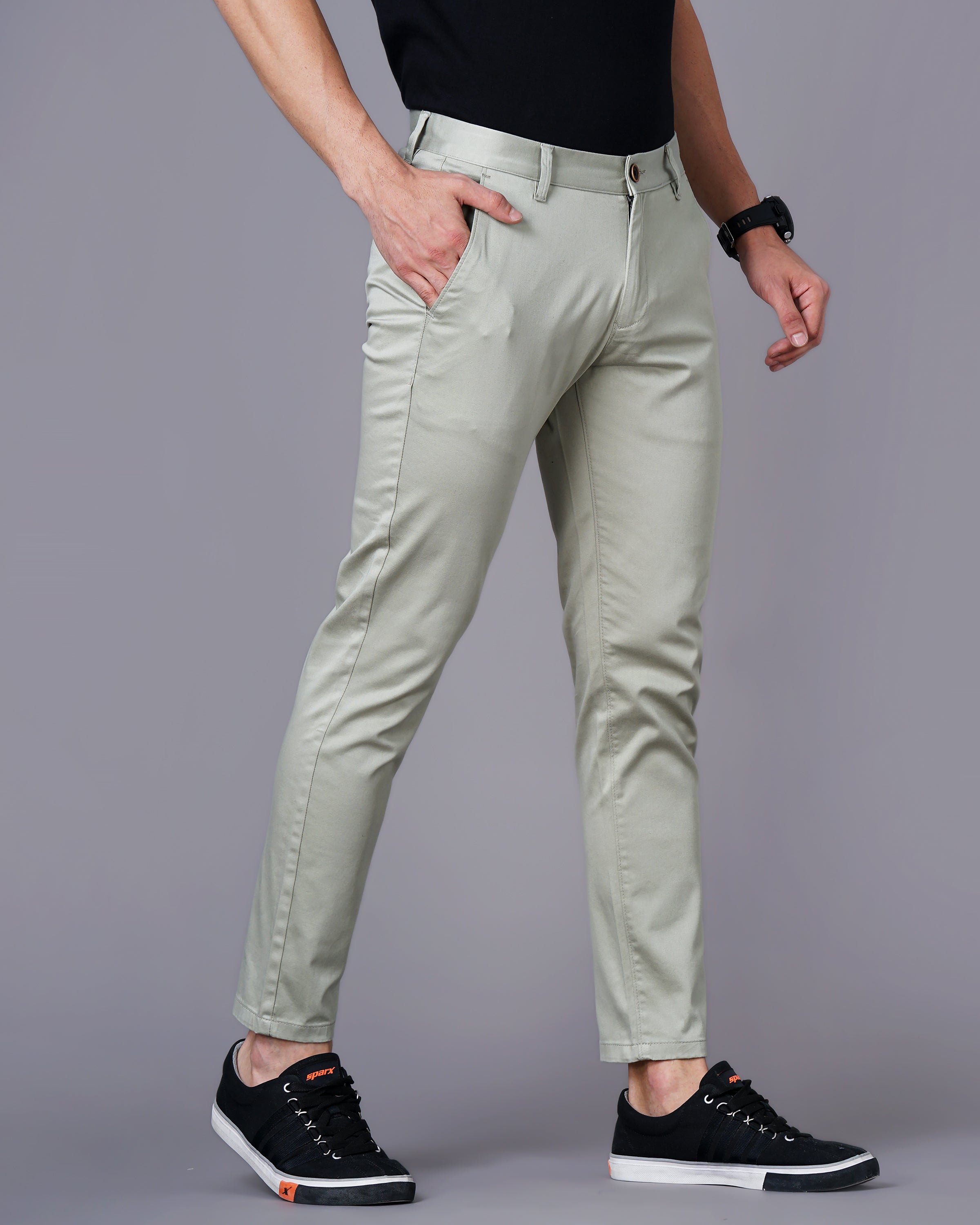 Men Olive Trousers