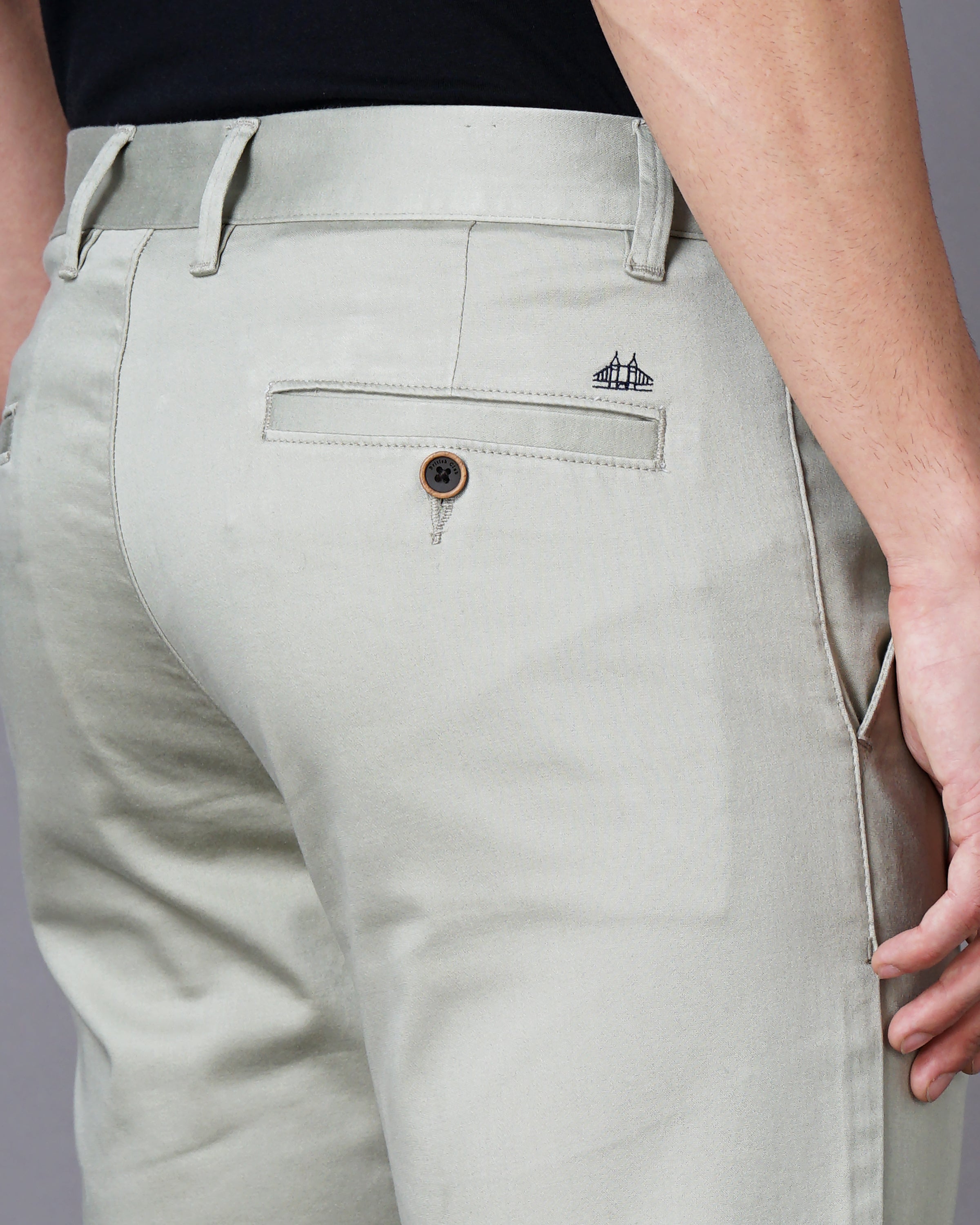 Men Olive Trousers