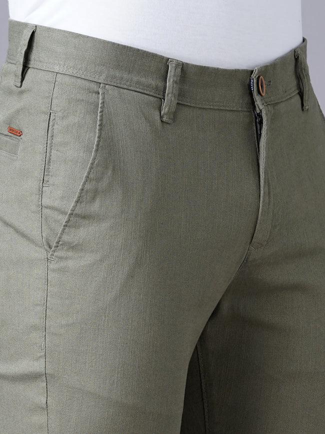 Men Olive Trousers