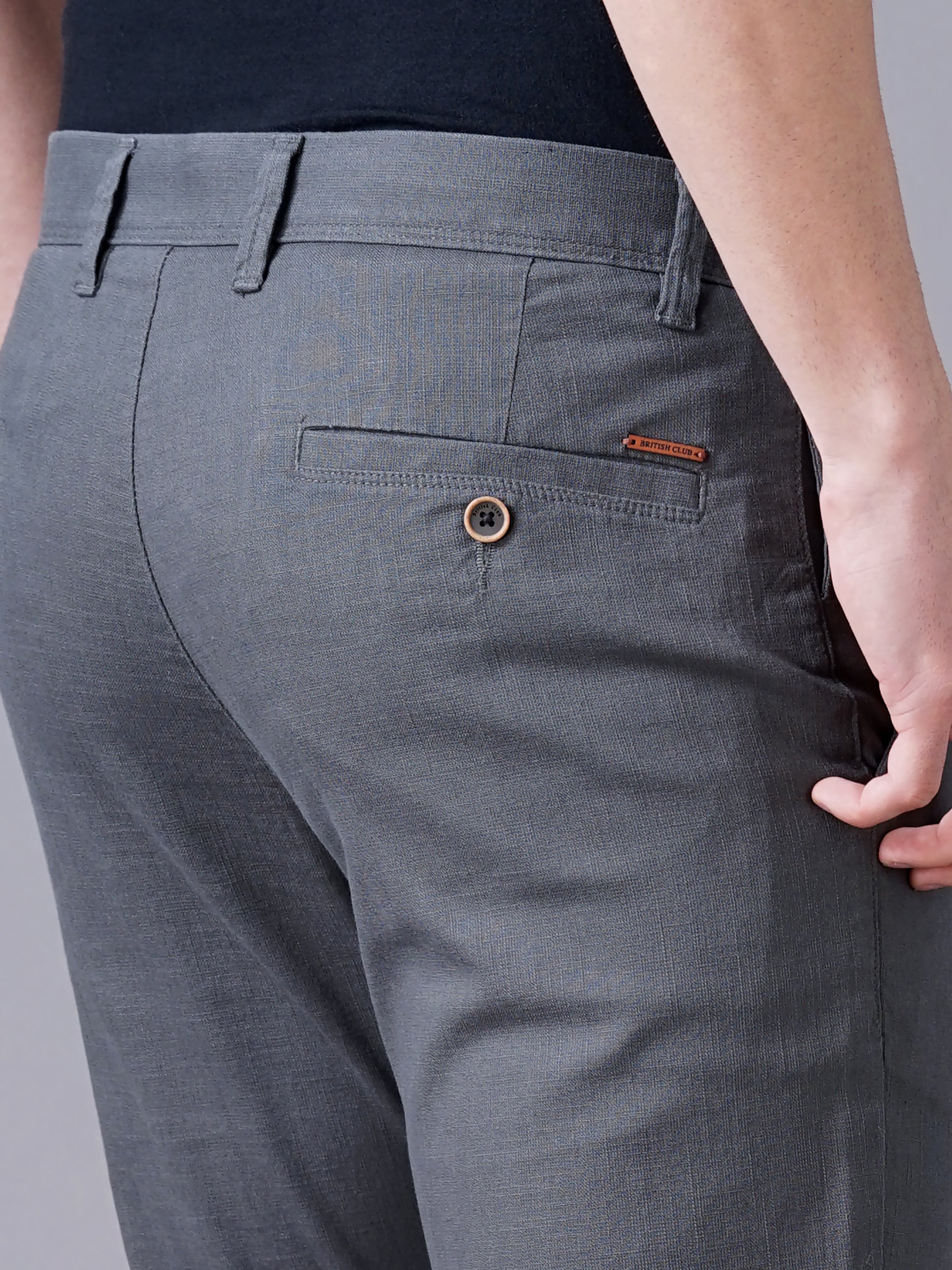 Men Grey Trousers