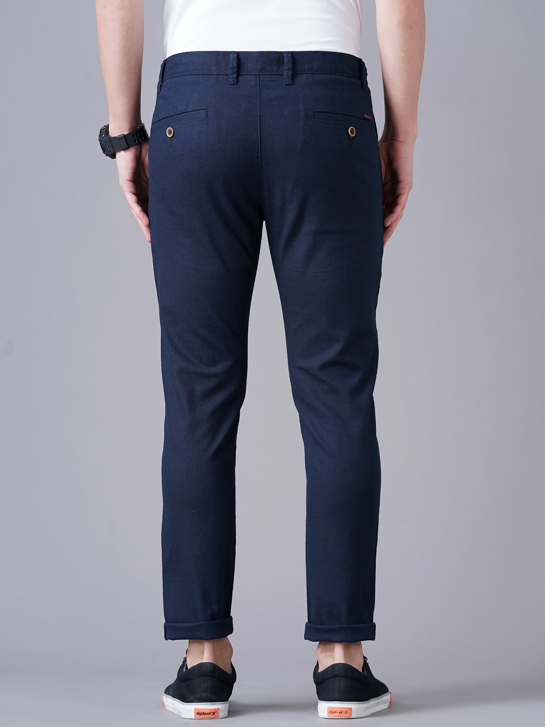Men Blue Trousers