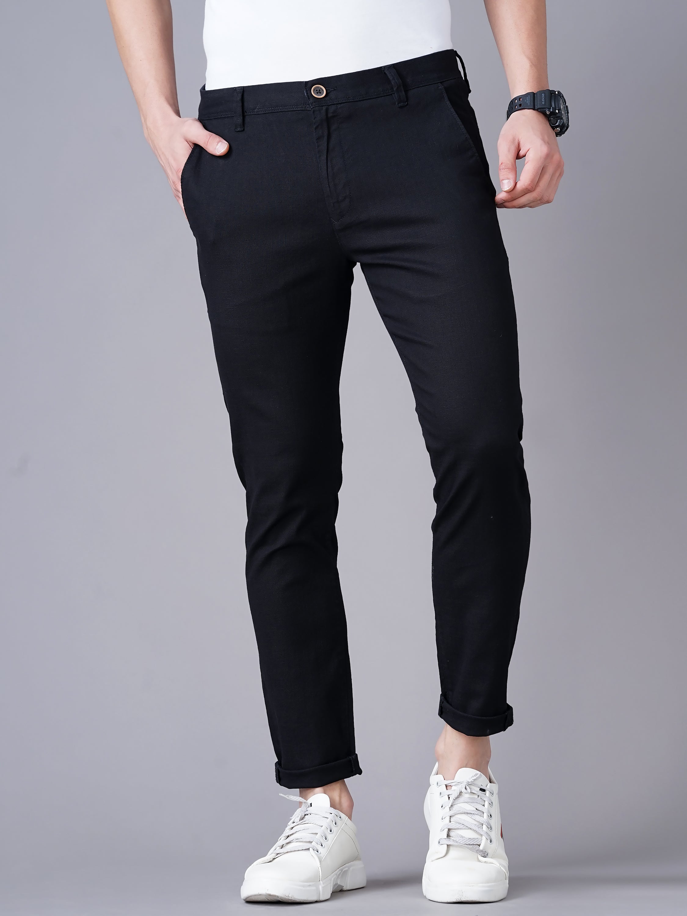 Men Black Trousers