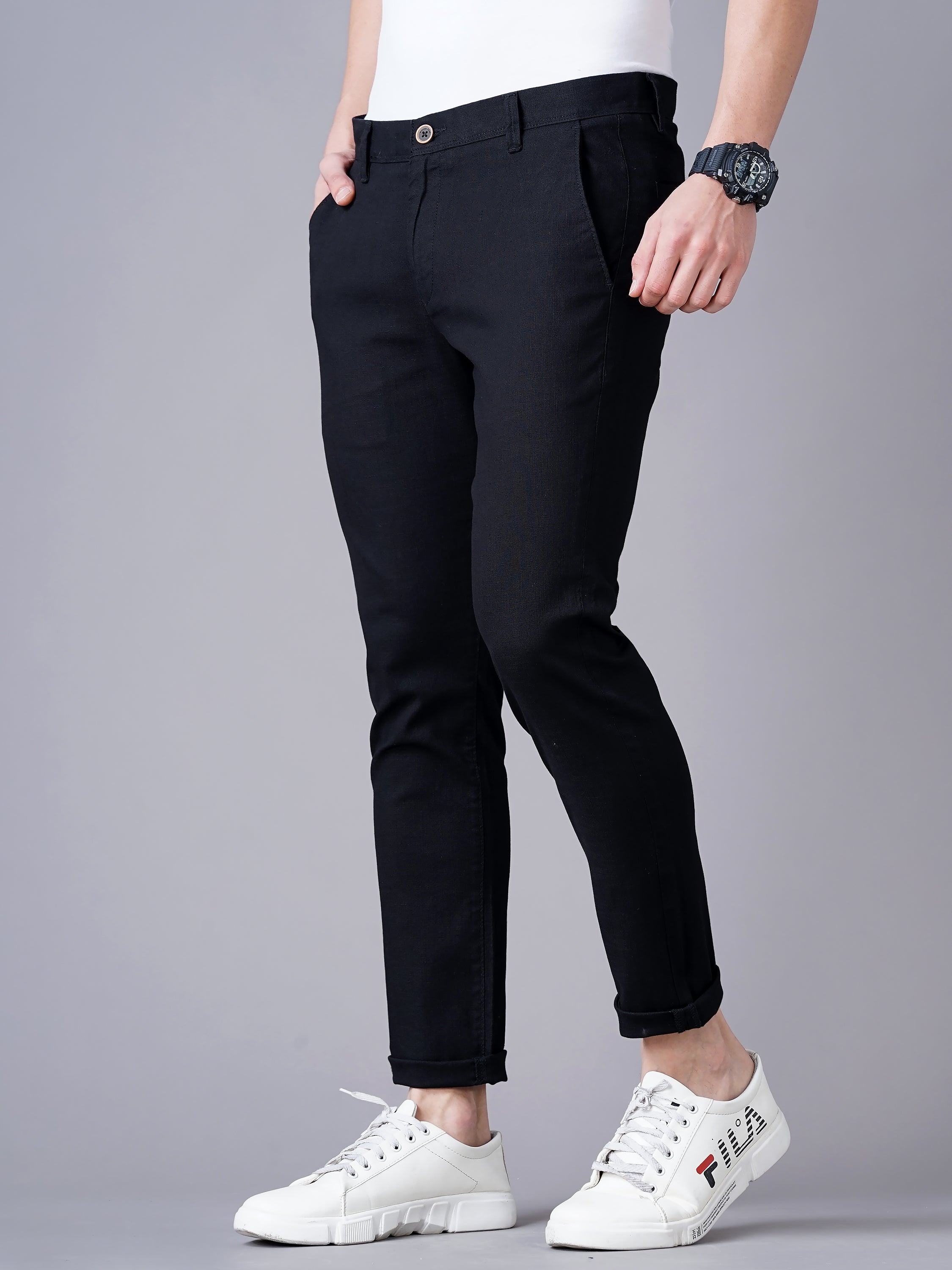 Men Black Trousers