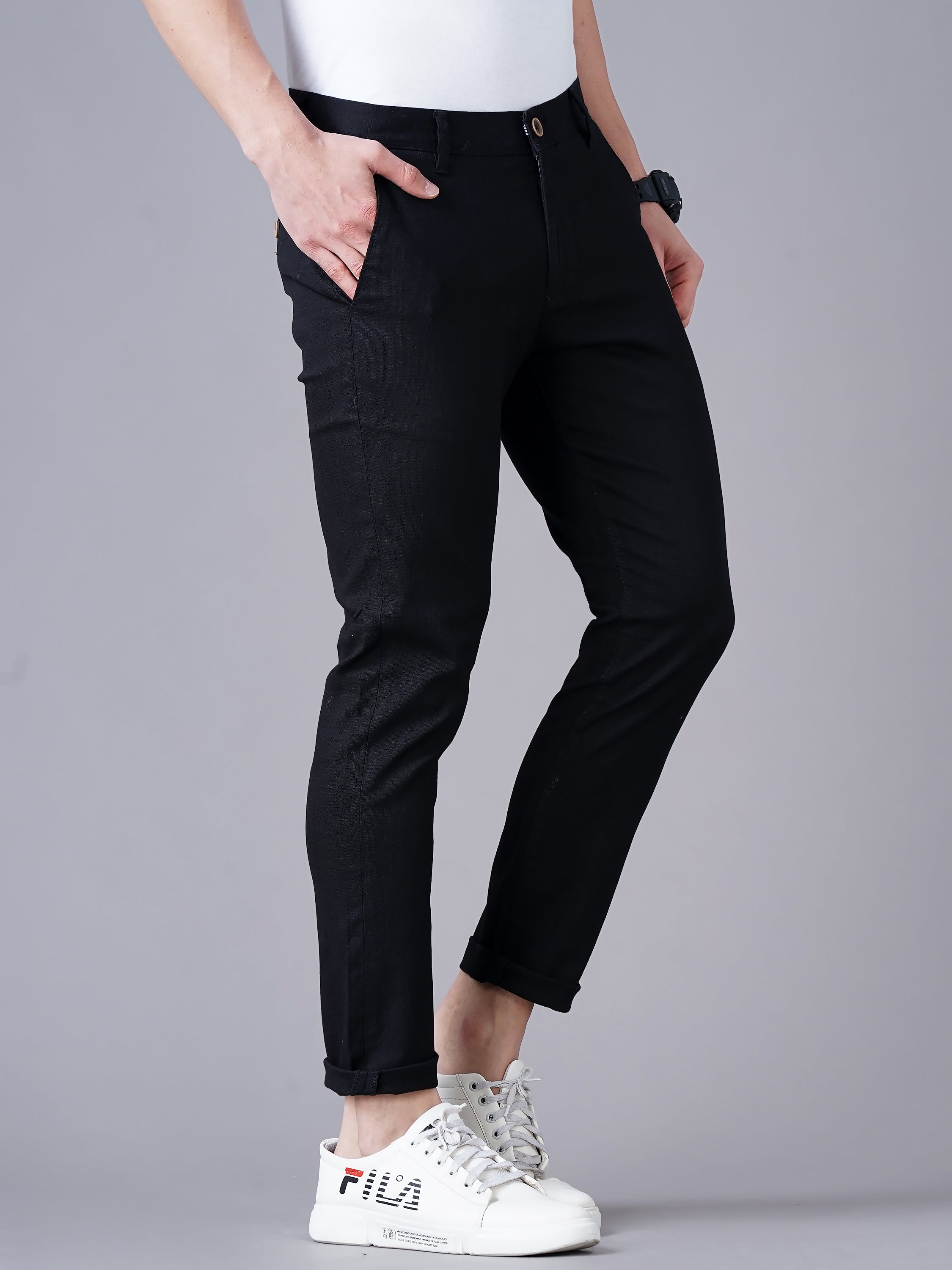 Men Black Trousers