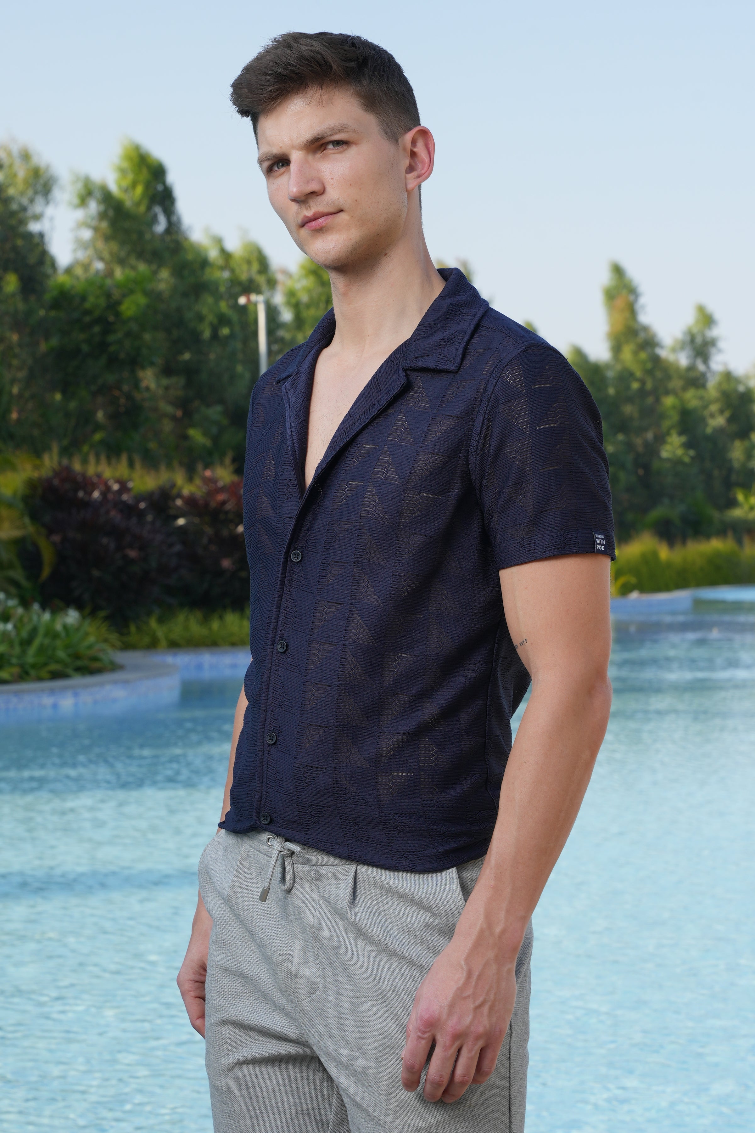 Men Crotchet Shirt