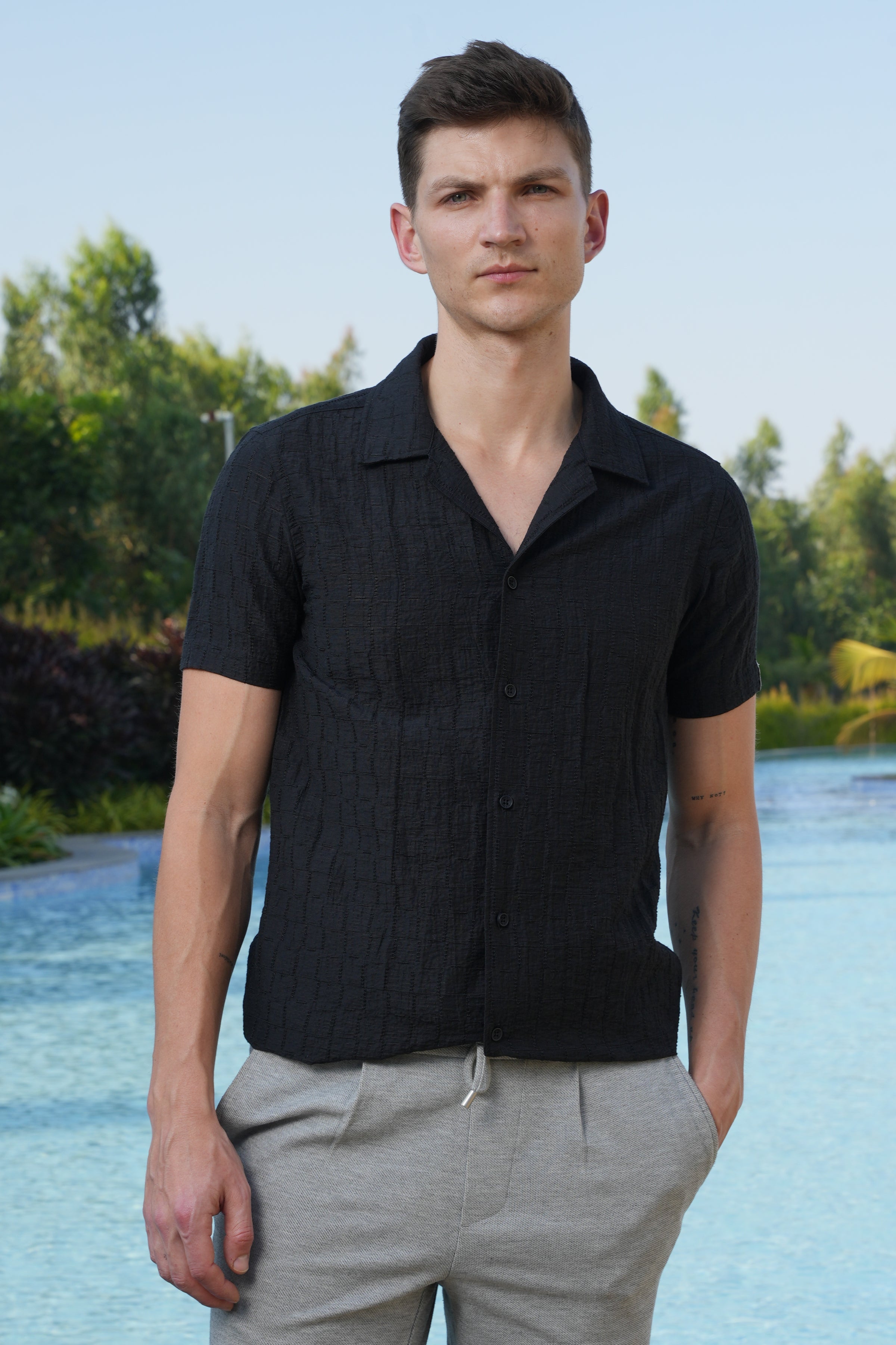 Men Crotchet Shirt