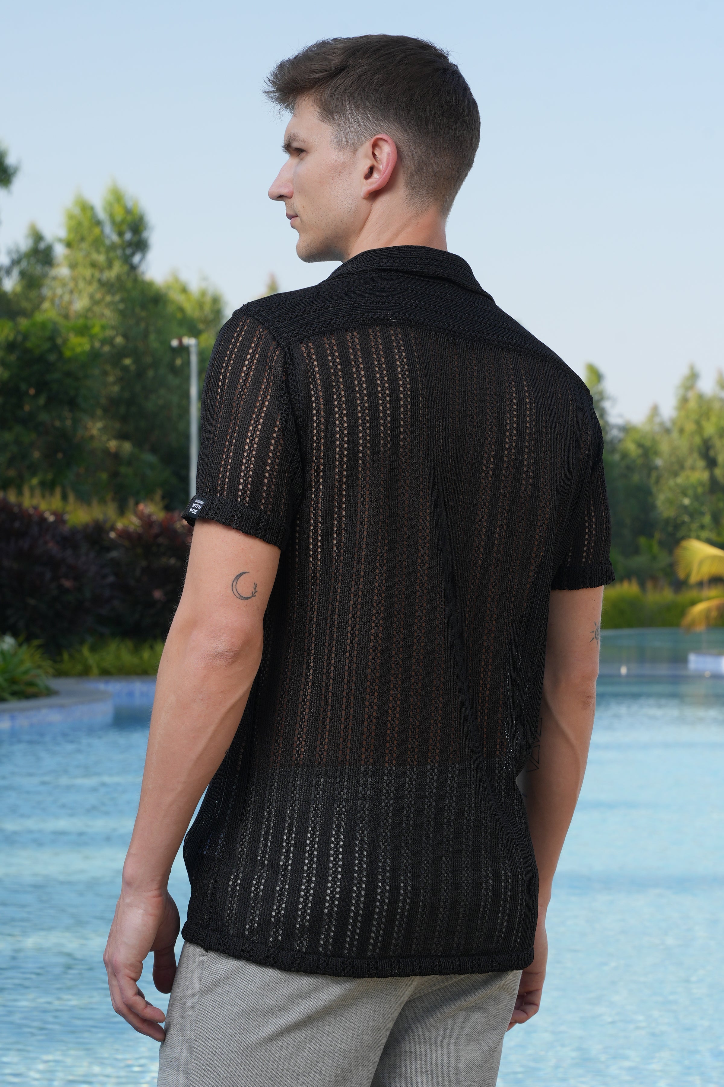 Men Crotchet Shirt