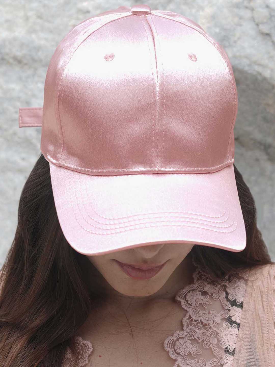 Women Pink Shimmer Baseball Cap