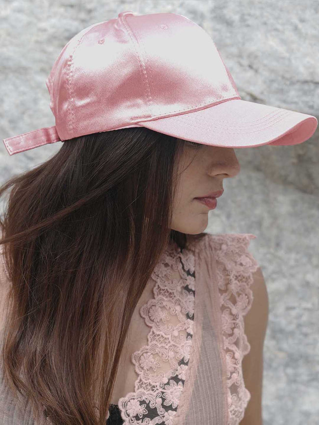 Women Pink Shimmer Baseball Cap