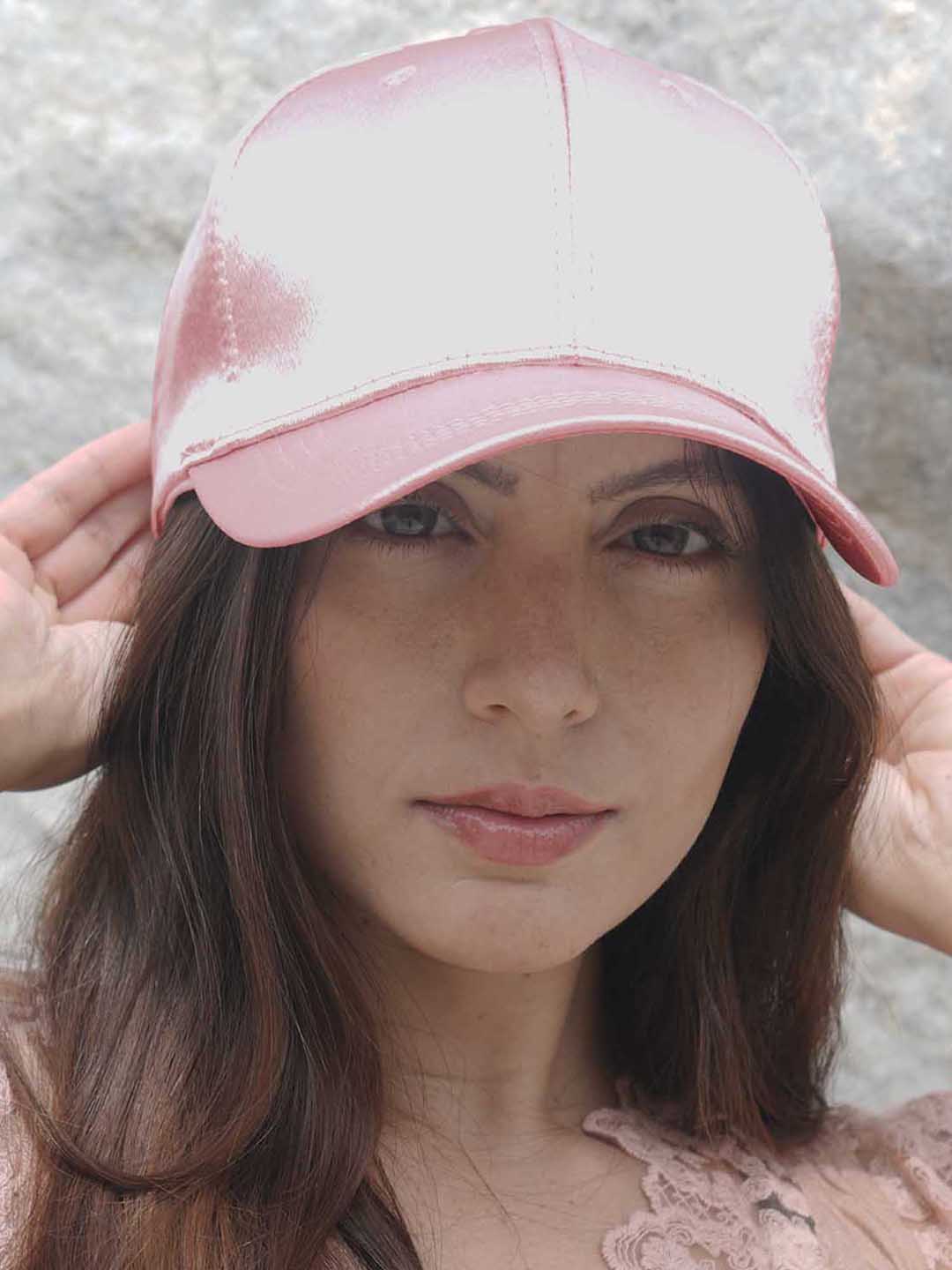 Women Pink Shimmer Baseball Cap