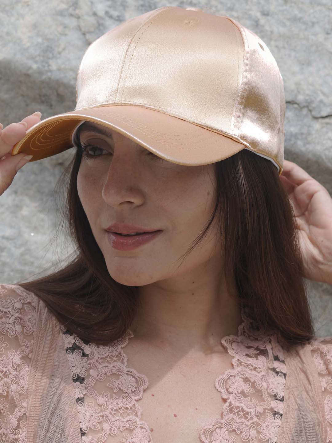 Women Gold Shimmer Baseball Cap