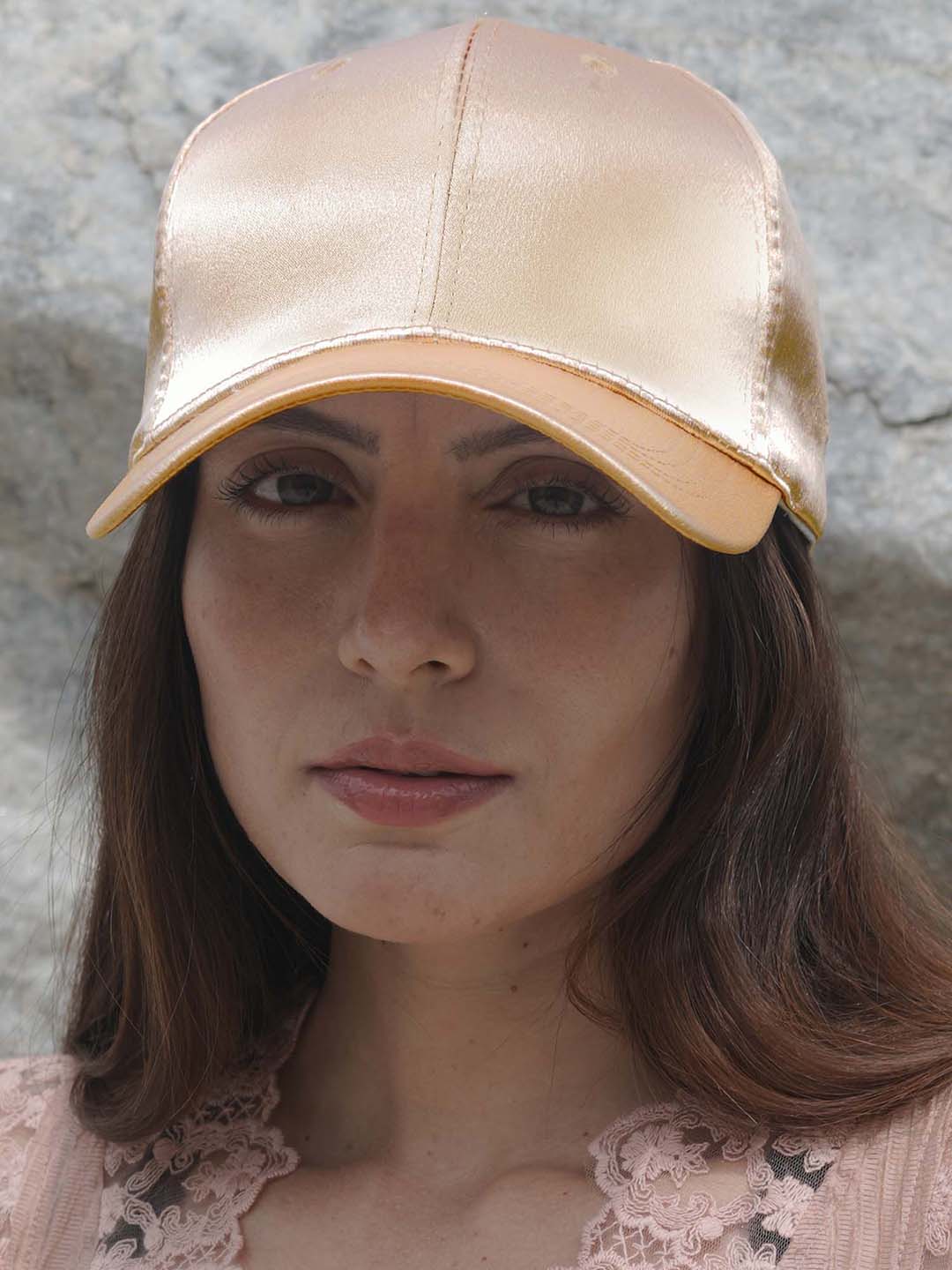 Women Gold Shimmer Baseball Cap