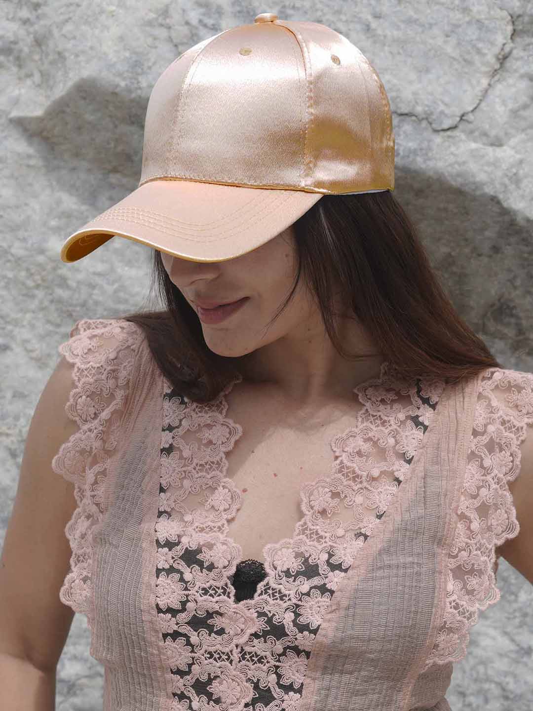 Women Gold Shimmer Baseball Cap