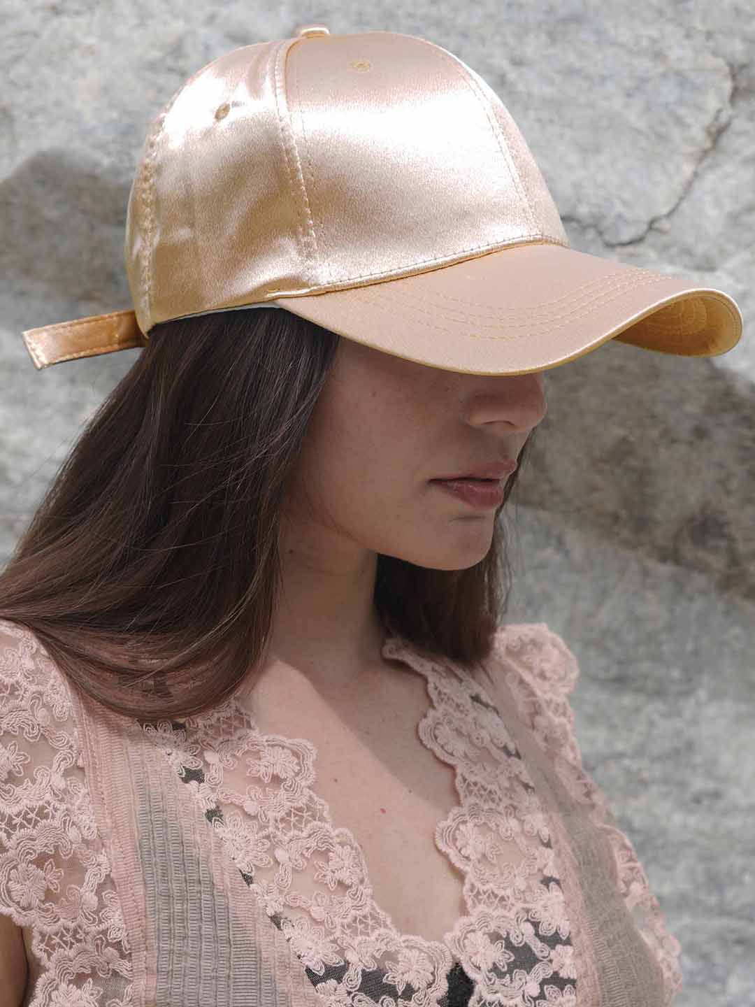 Women Gold Shimmer Baseball Cap
