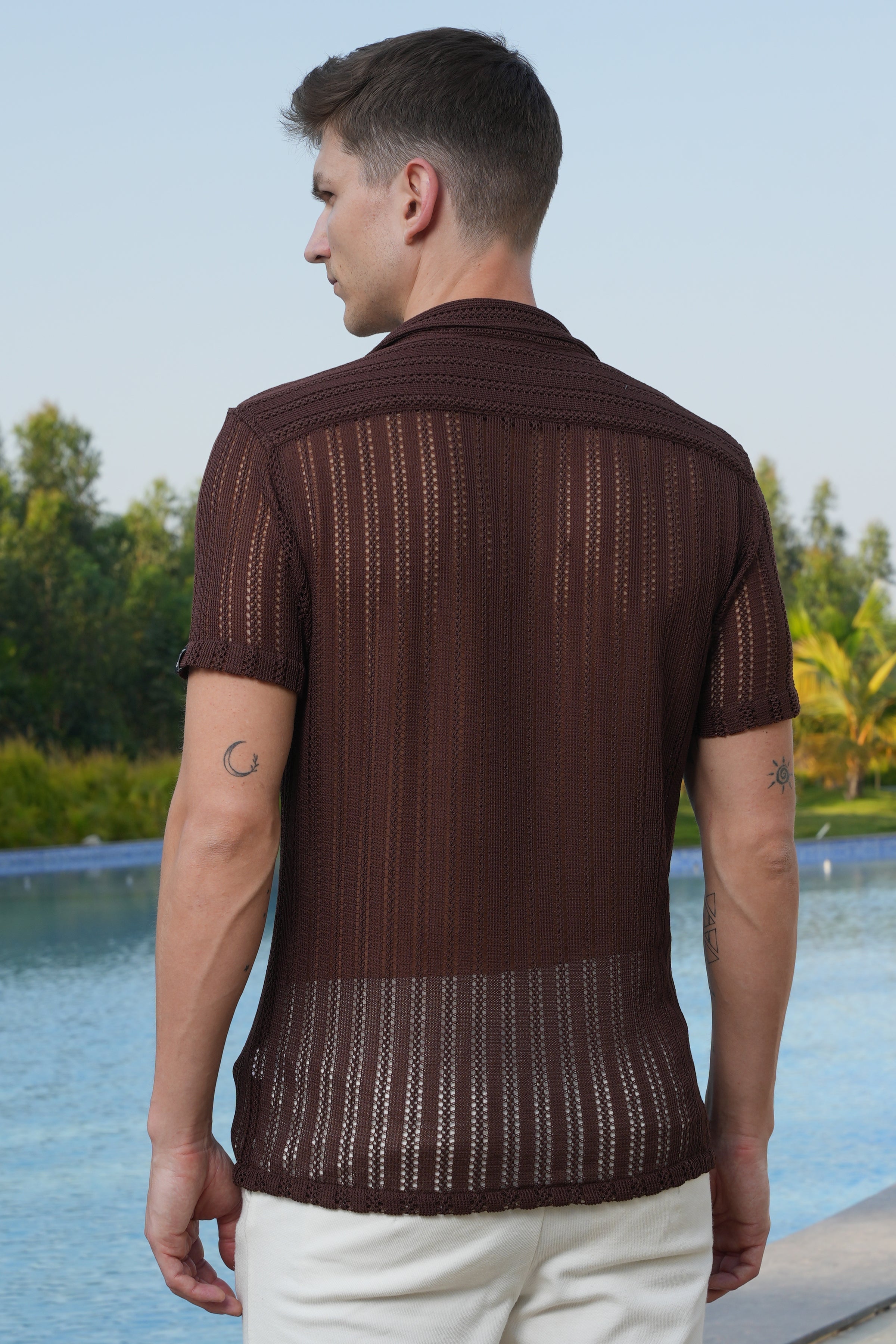 Men Crotchet Shirt