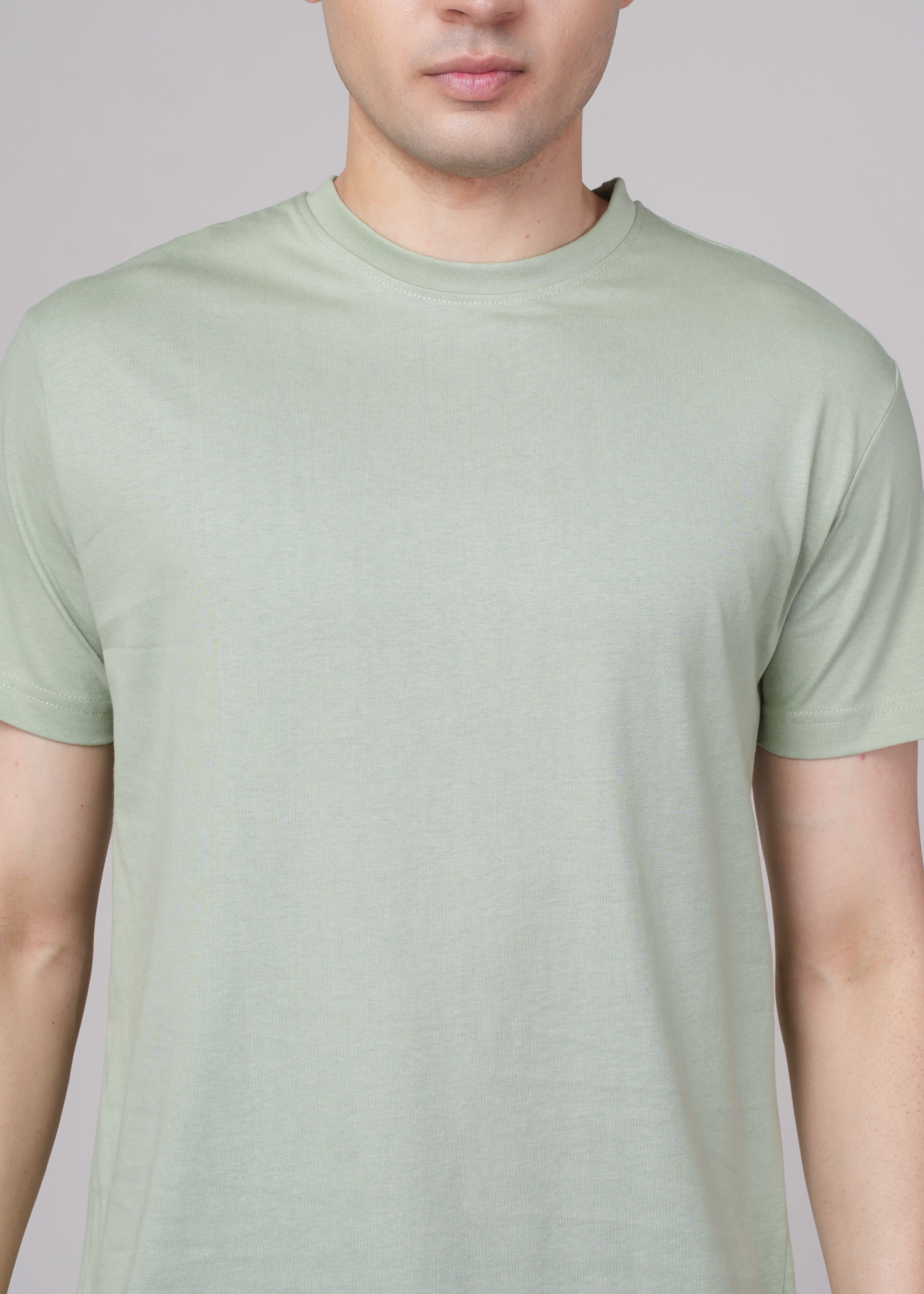 Men Teal Cotton Regular T-Shirt