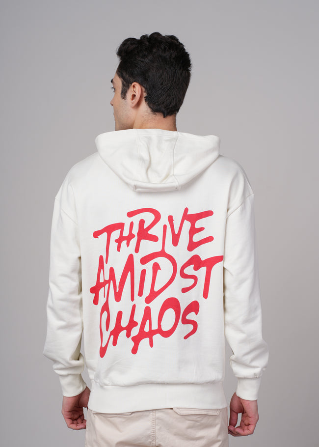 Mens Beige Cotton Regular Hoodie