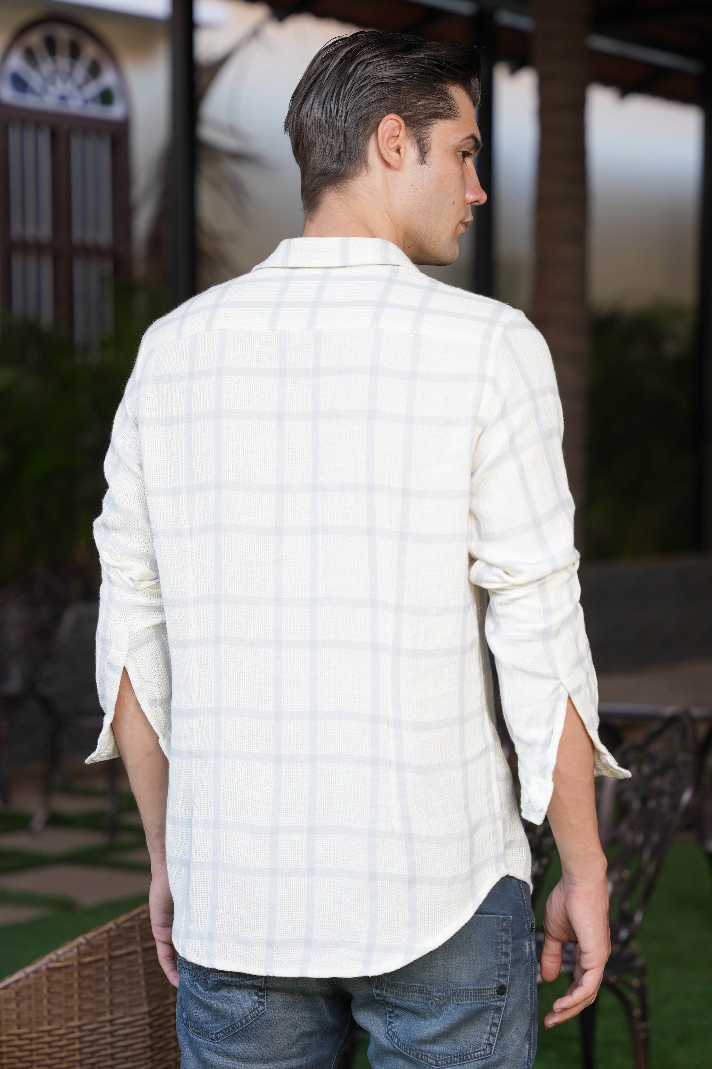 Men Structured Check Shirt