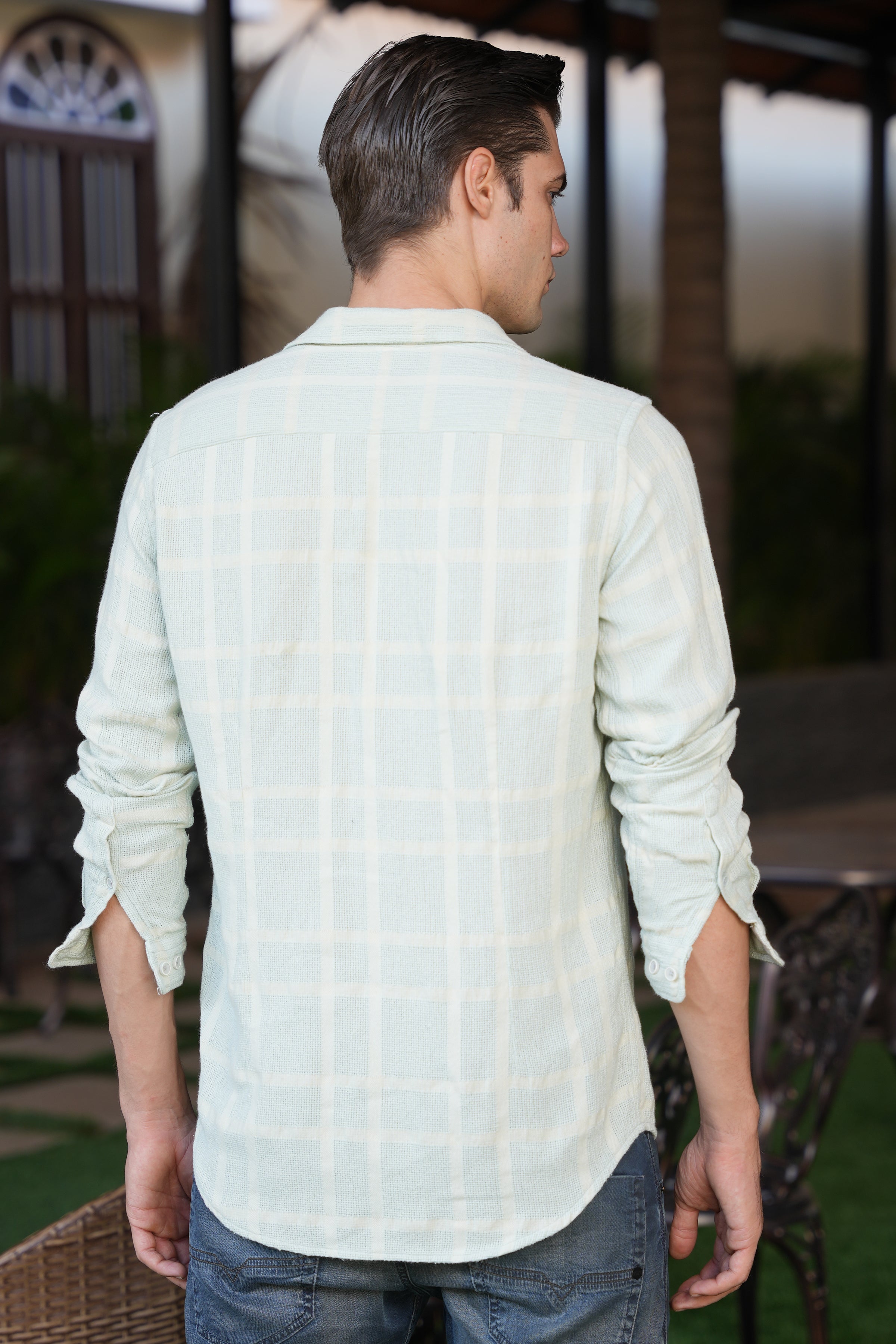 Men Structured Check Shirt