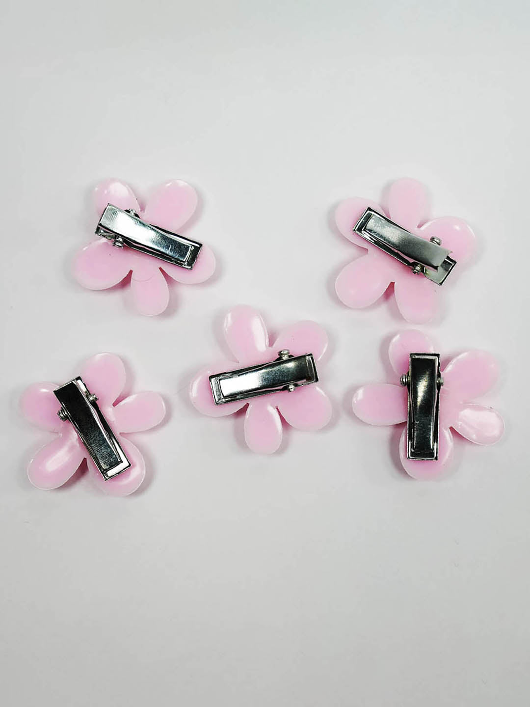 Women Pink Flower Pins Set Of 5