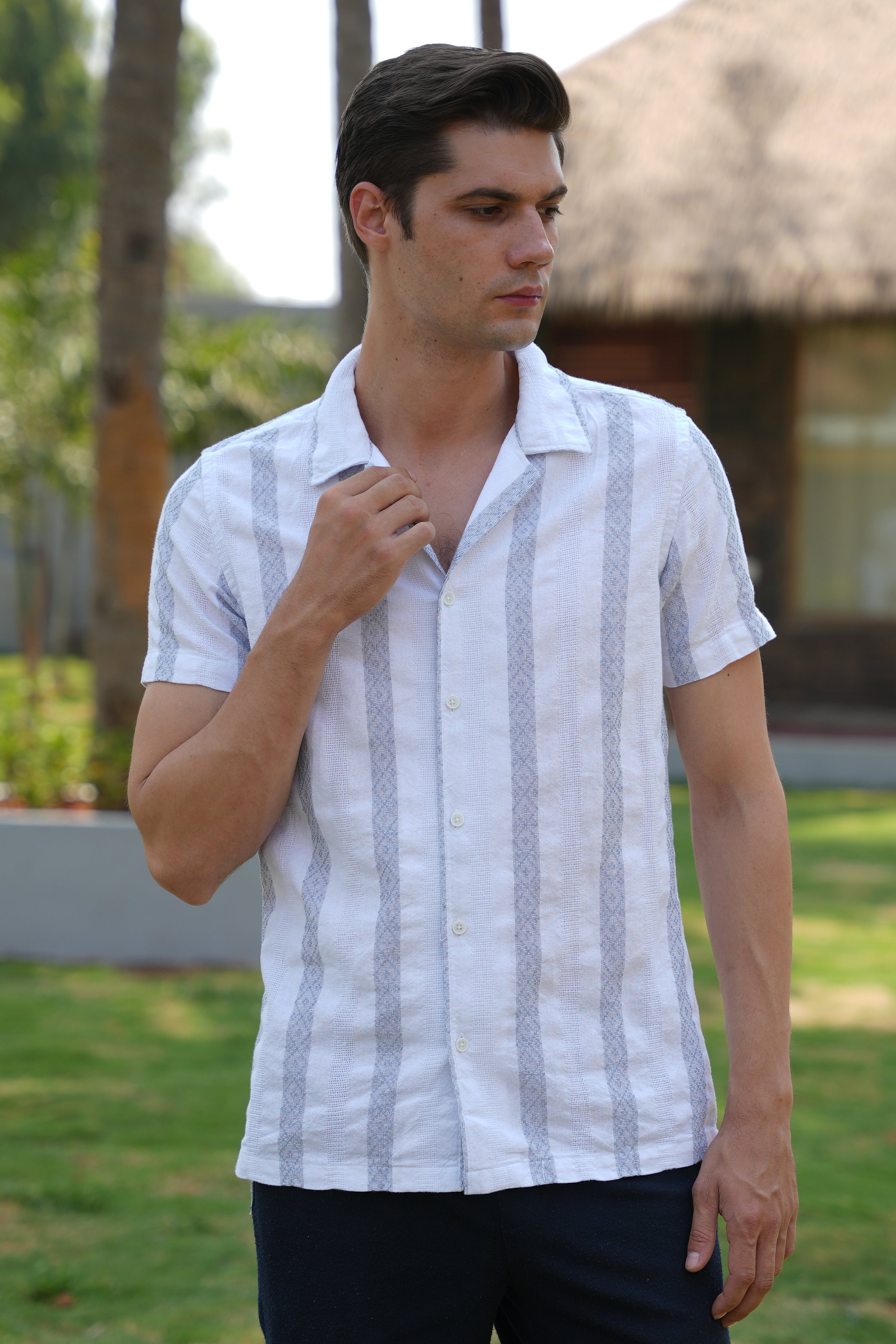 Men Pattern Striped Shirt