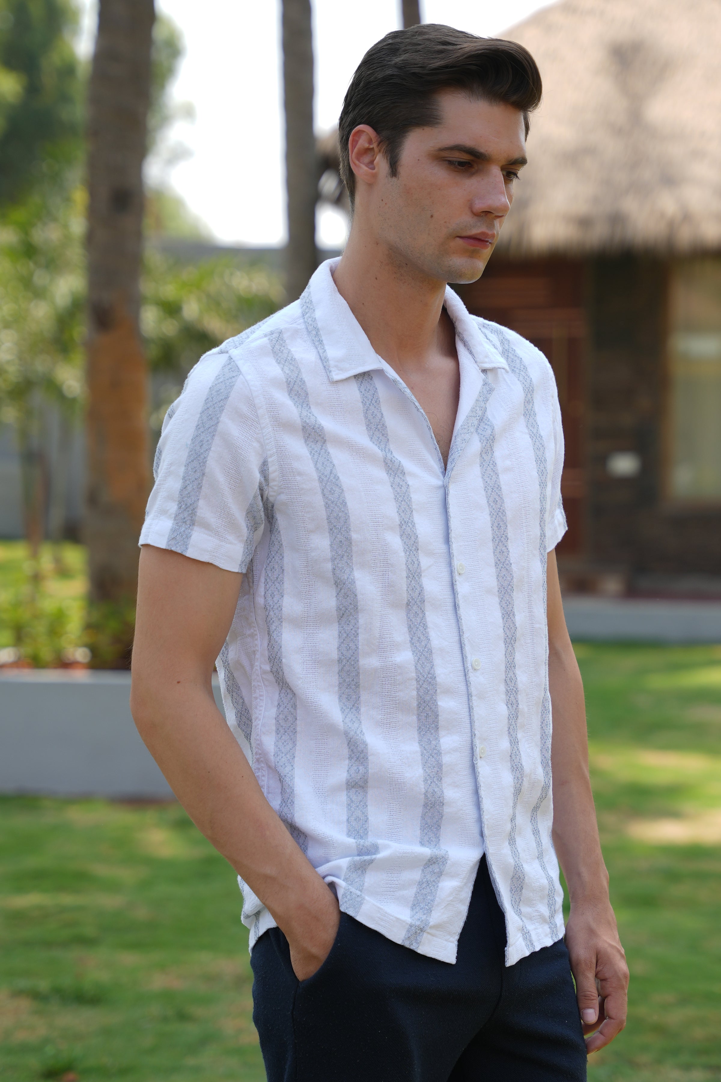 Men Pattern Striped Shirt
