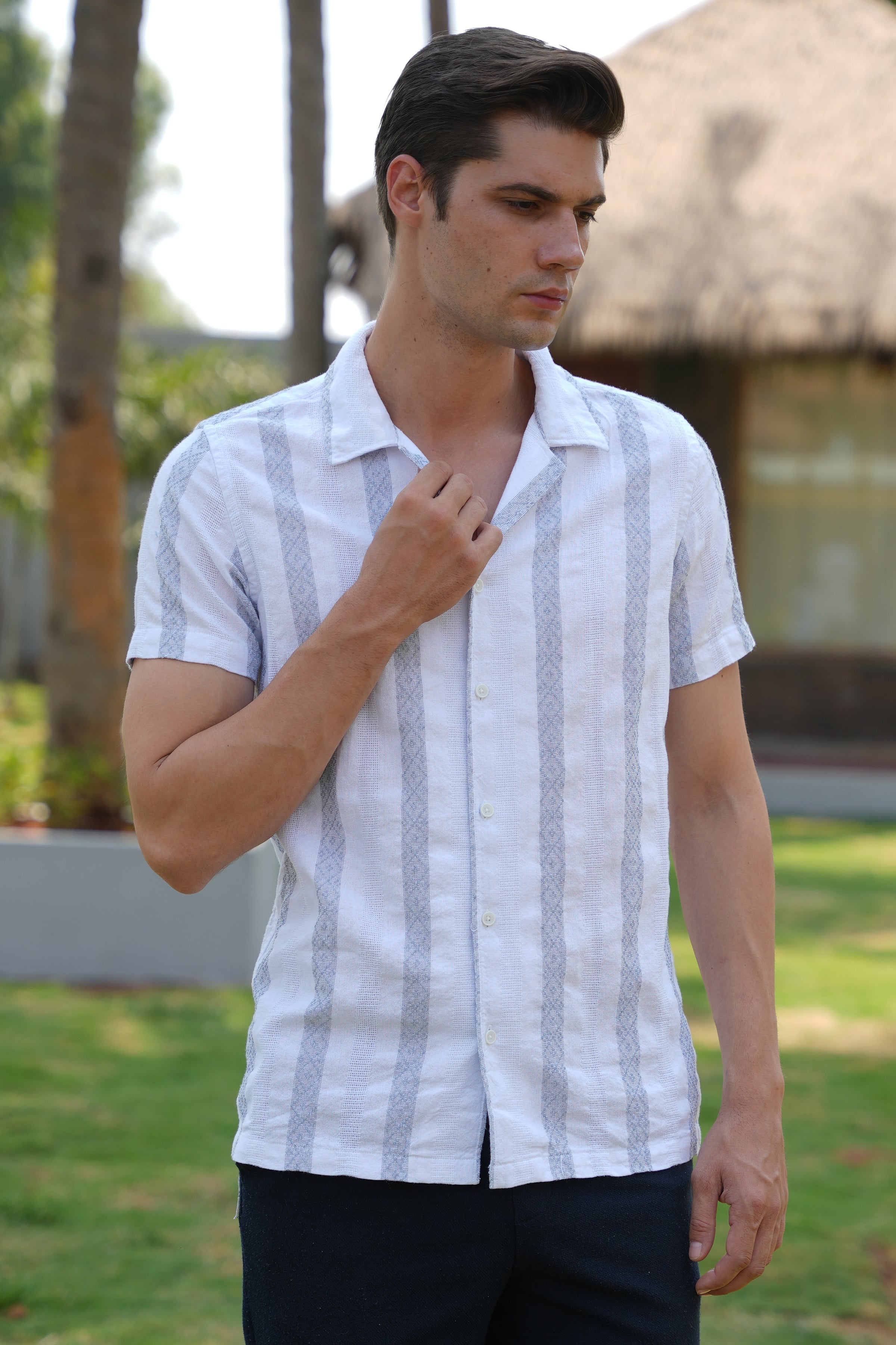 Men Pattern Striped Shirt