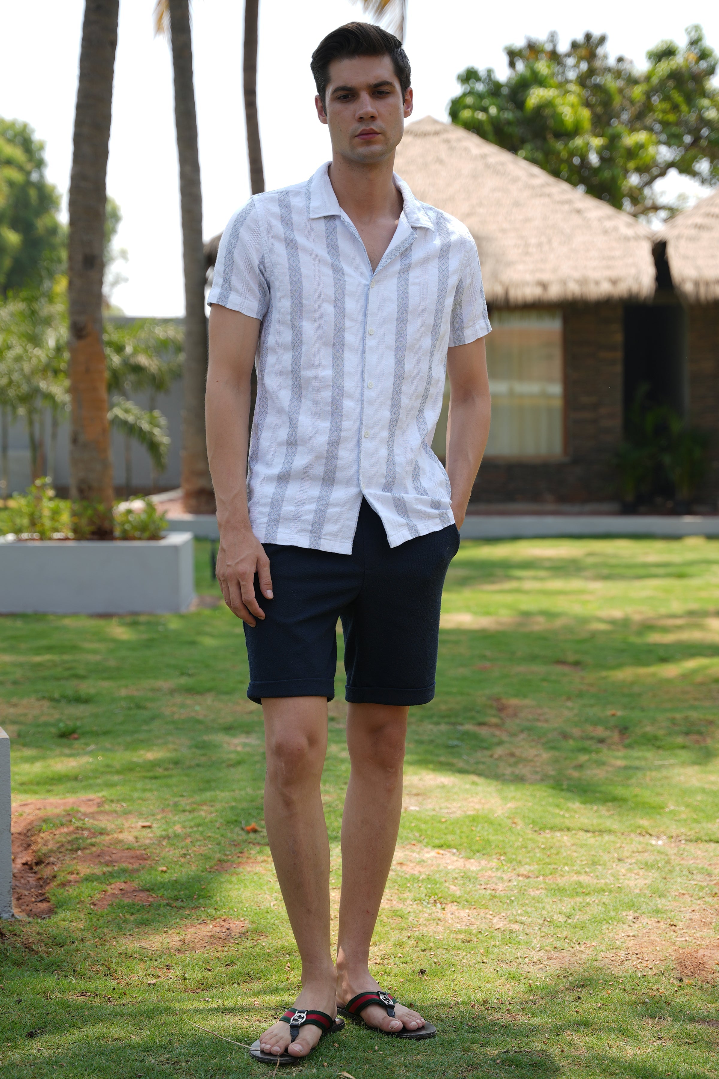 Men Pattern Striped Shirt
