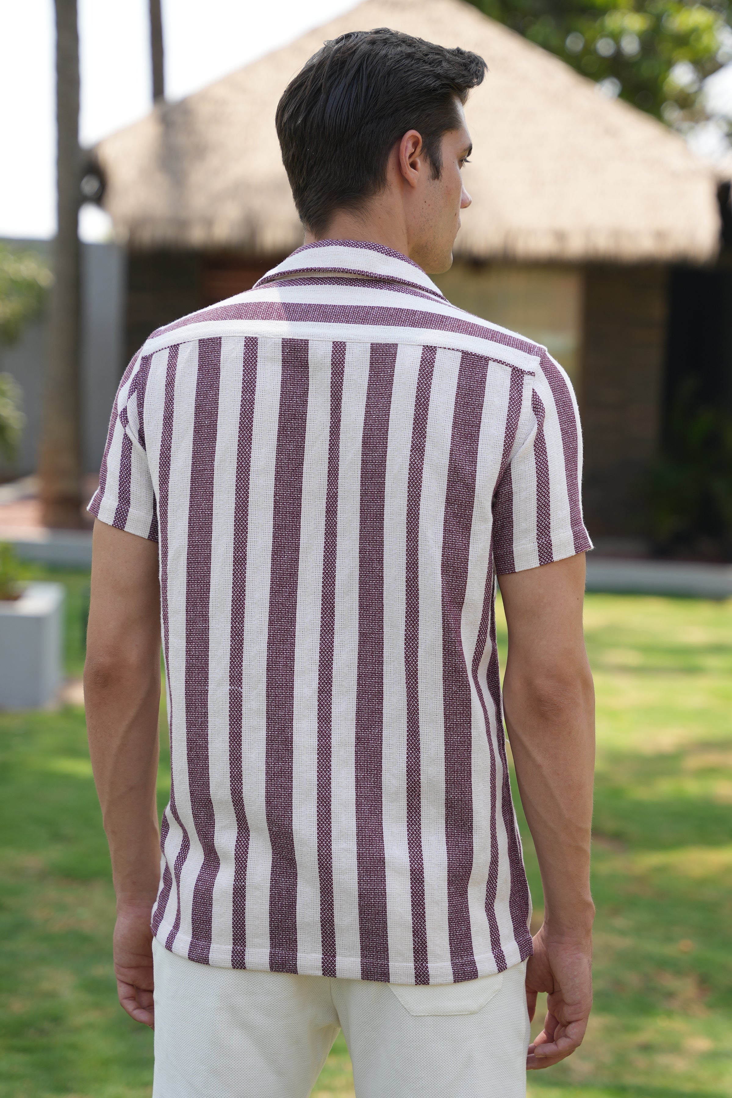 Men Dobby Striped Shirt