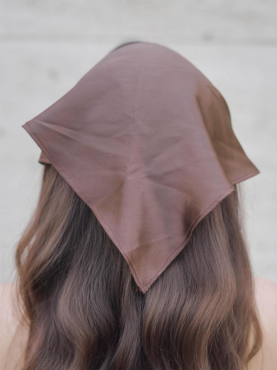 Multi Neutral Silk Satin Elastic Headscarf Set of 3