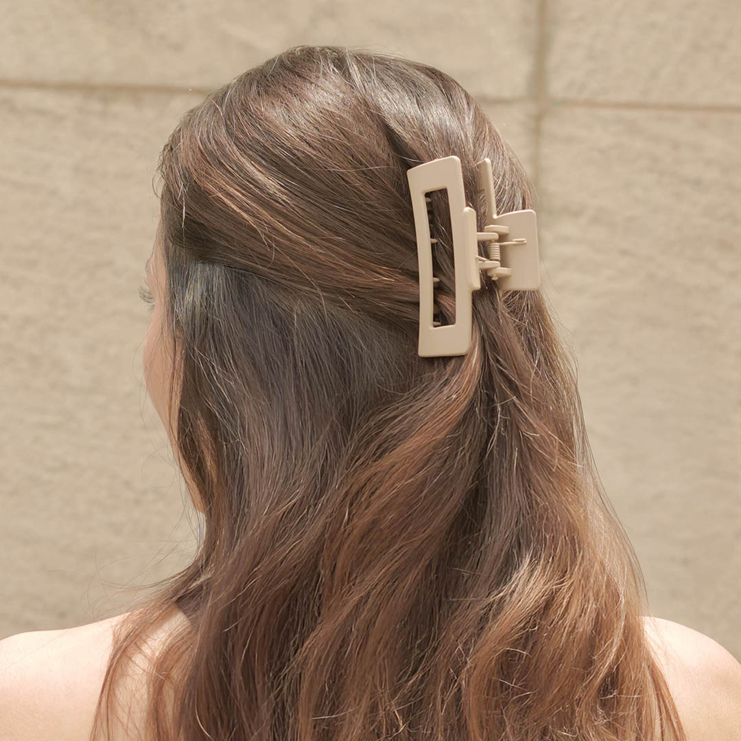 Multi Matte Neutral Hair Claw Clips Set of 2