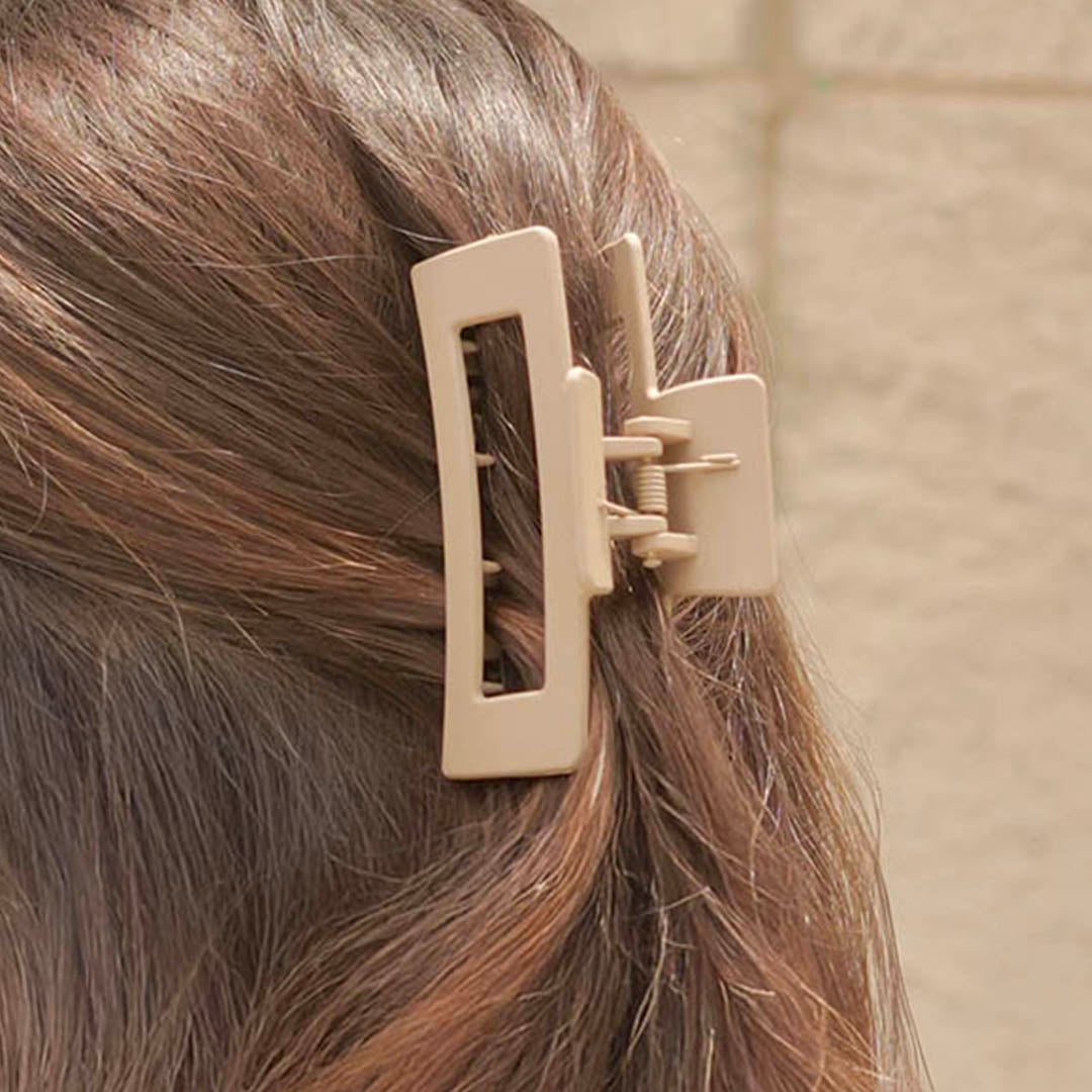 Multi Matte Neutral Hair Claw Clips Set of 2