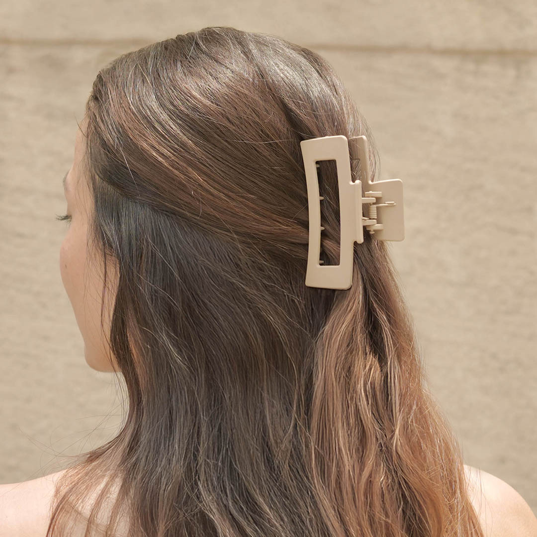 Multi Matte Neutral Hair Claw Clips Set of 2