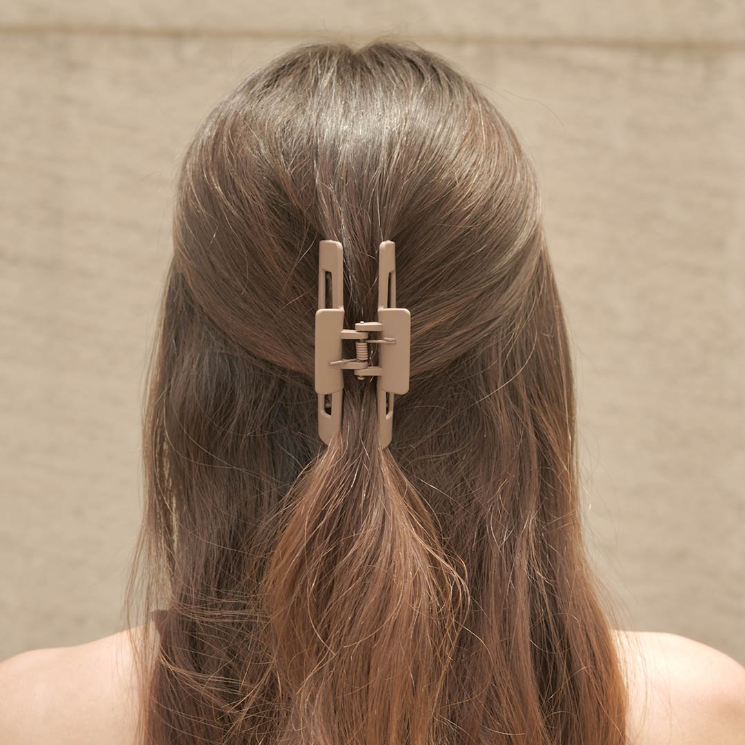 Multi Matte Neutral Hair Claw Clips Set of 2