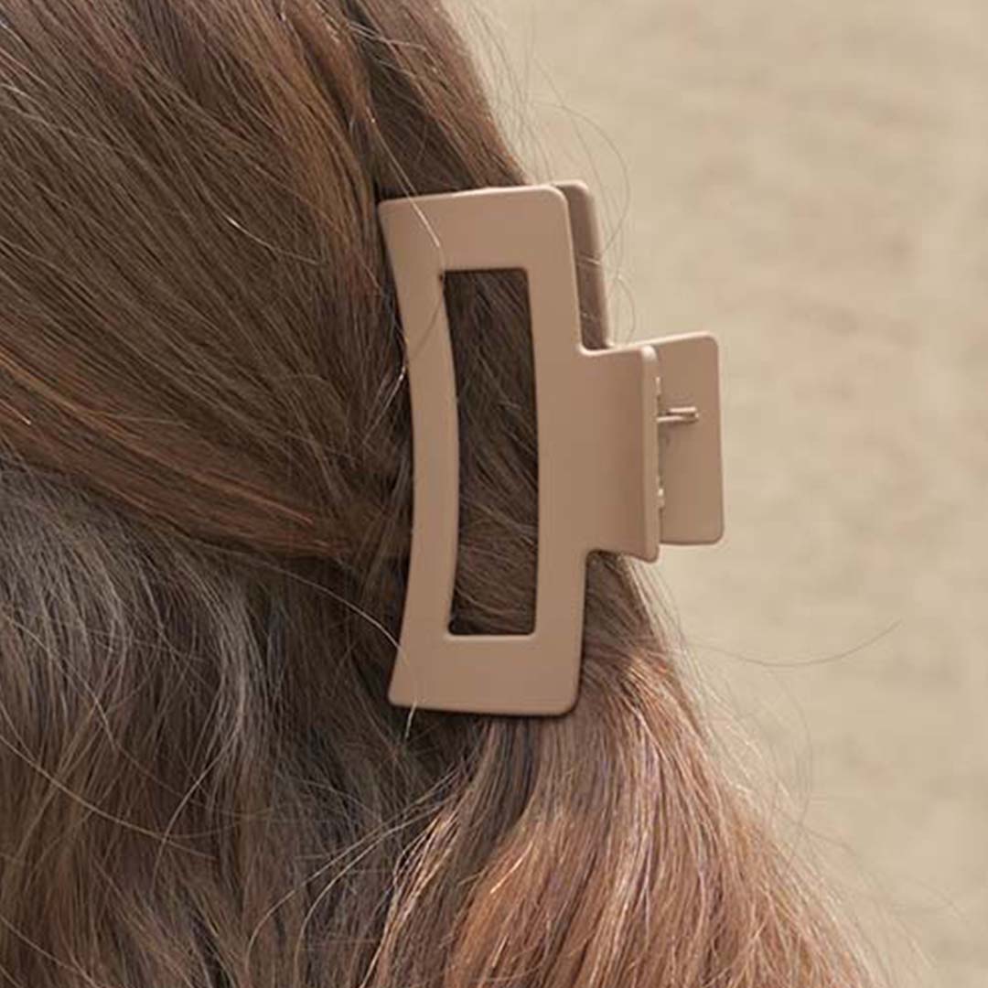 Multi Matte Neutral Hair Claw Clips Set of 2